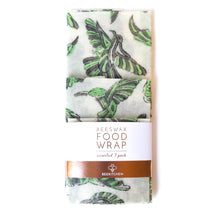 Load image into Gallery viewer, 3 Pack - Beeswax Food Wraps Green Hummingbirds