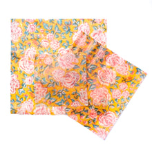Load image into Gallery viewer, 3 Pack - Beeswax Food Wraps Orange Floral