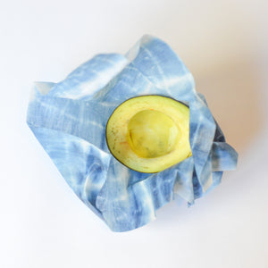 Blue Shibori Beeswax Wrap Small