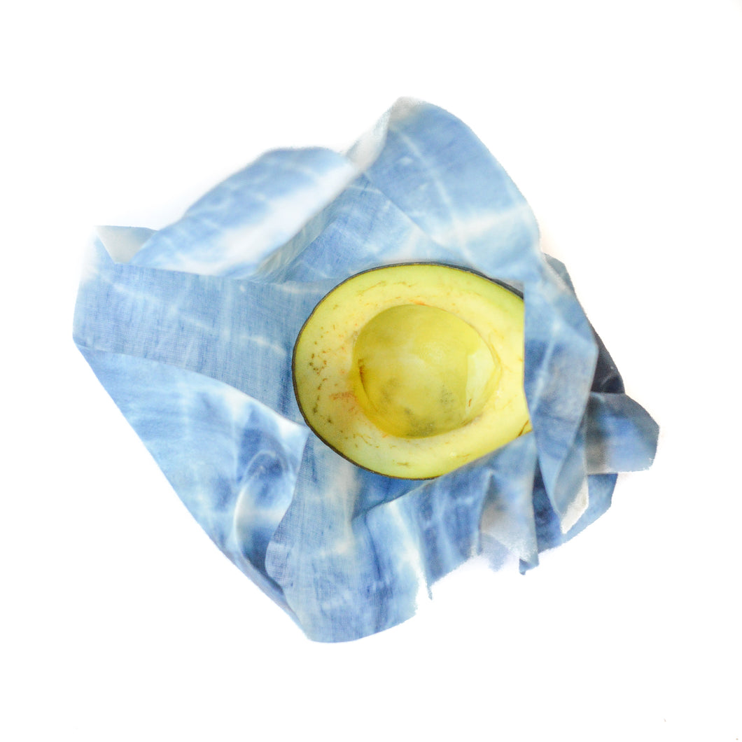 Small Beeswax Wrap - Blue Shibori