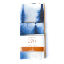 Load image into Gallery viewer, 3 Pack - Beeswax Food Wraps Blue Shibori
