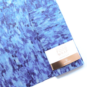 blue watercolor beeswax wrap by bee kitchen beeswax wraps. made in california.