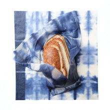 Load image into Gallery viewer, Bread Wrap Beeswax Wraps - Blue Shibori (2 Pack)
